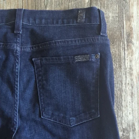 7FAMK Seven For All Mankind "the Slim Trouser" jeans flares sz 28x33.5L like new